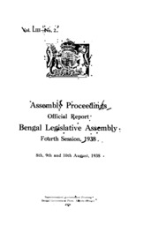 Bengal Legislative Assembly Proceedings (1938) Vol.53, Pt.2  English By Not Available